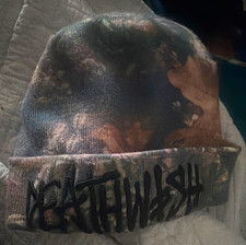 DEATHWISH Cuffed Tie-Dye Knit Beanie Hat, Mul...