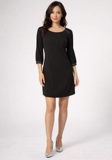 H&M Long Sleeve Little Black Dress with Silver detail Holiday Perfect Sz 4