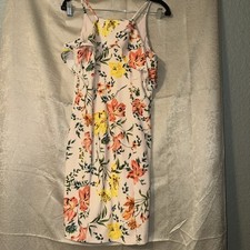 Guess Dress Women’s Floral Print Light Pink Off the Shoulder Tank Sheath  Sz 6