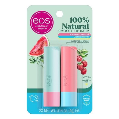 eos Lip Balm Sticks Watermelon Frose Lychee Martini 0.14oz 2 Pack