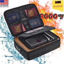 3-Layer Fireproof Document Box with Lock File...