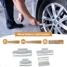 100 Pcs P STYLE 0.25 0.50 0.75 1.00 oz ASSORTMENT CLIP-ON WHEEL WEIGHT BALANCE