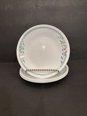 Vintage Corelle (4) Rosemarie Pink Tulip Dessert Bread Plates 6 3/4 W