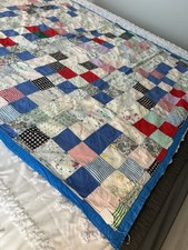 Handmade patchwork quilt in Americana style