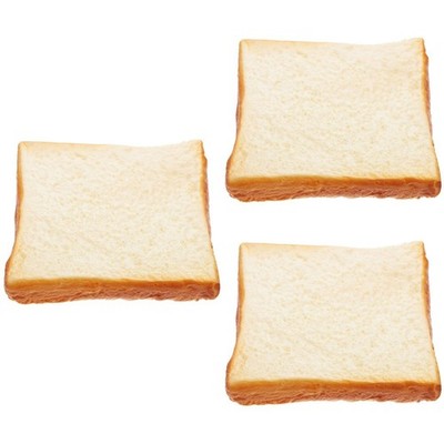  3 stücke Imitierte geschnittene Brot Modell Gefälschte Brot Modell Decor PU