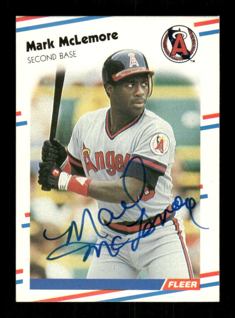 1988 Fleer 497 Mark McLemore signed auto autograph  BXCP60