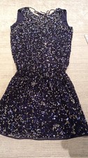 Mango MNG Dress Size 12  sequin fit and flare  party  tp87