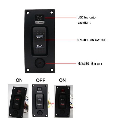 Marine Boat Bilge Pump Switch Panel LED-Hintergrundbeleuchtung Für Alarm