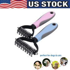Professional Pet Grooming Tool 2 Sided Undercoat Dog Cat Shedding Comb Brush Pet