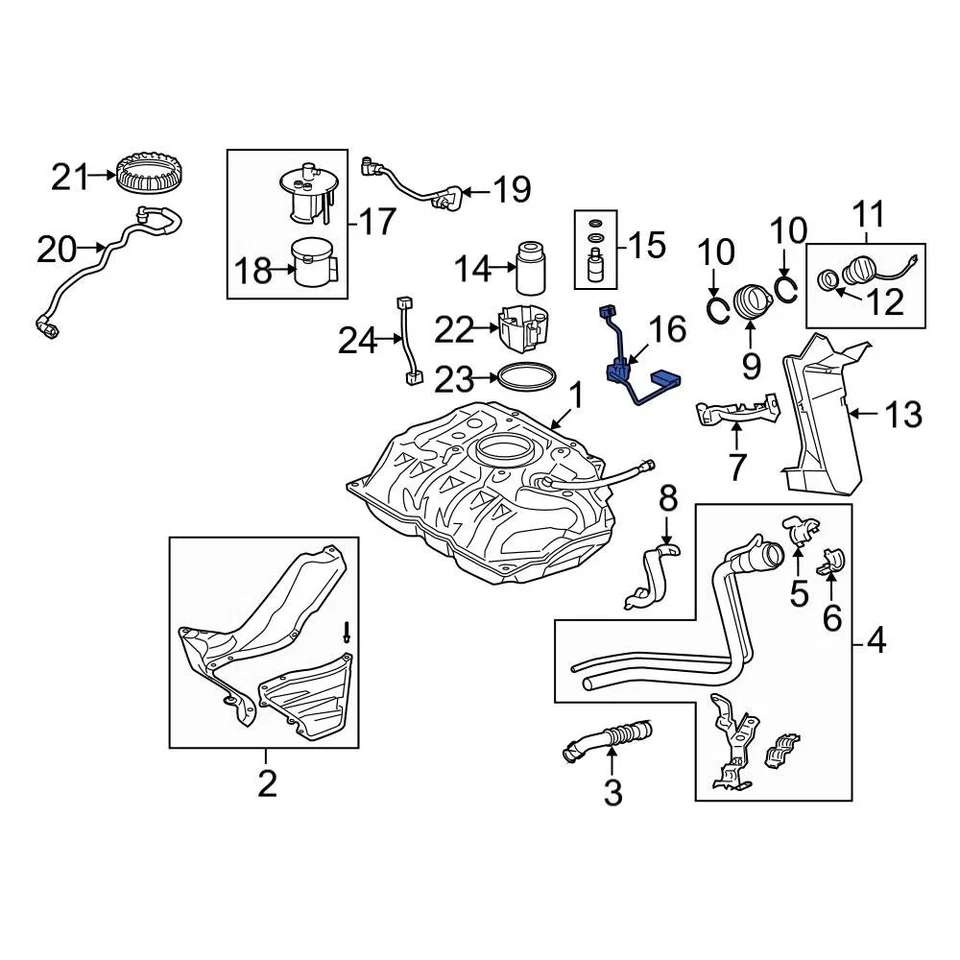For Toyota Yaris 2007-2018 Toyota 8332052261 Fuel Sender & Hanger Assembly Foto 2 de 2