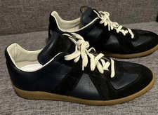 Maison Margiela GAT Sneakers Navy Blue Men 10 43 Suede Leather Low Top Gum