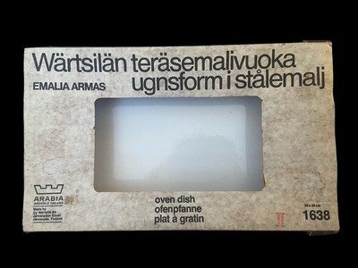 Rare New in Box NOS Arabia Wartsila Finland Oven Dish Rectangle Item # 1638