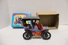Vintage Old Fashioned Tin Litho Toy Car No. 2 Japan Lever Action  Box