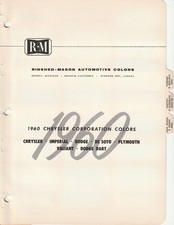 1960 Chrysler Plymouth Dodge Imperial Valiant Dart Desoto Paint Chips R-m 1960 Chrysler Plymouth Dodge Imperial Valiant Dart Desoto Paint Chips R-m