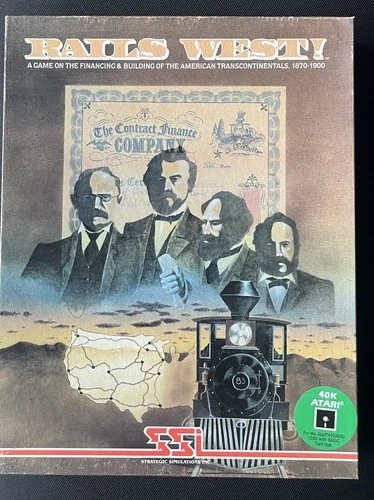 Vintage 1984 Rails West! by Strategic Simulations - Atari 400/800/1200