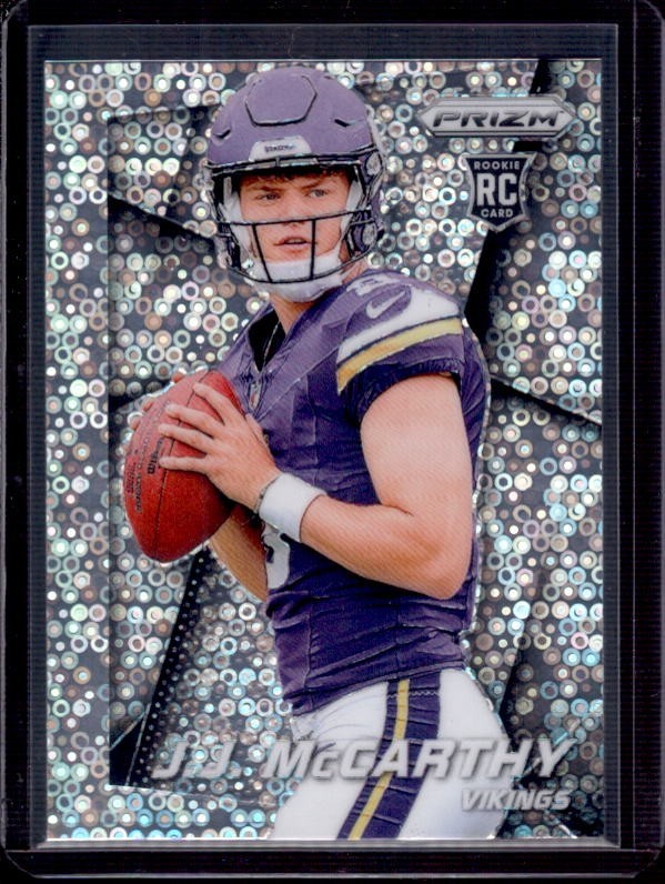J.J. JJ McCARTHY 2024 Panini Prizm Flashback #3 No Huddle Silver Disco Prizm RC