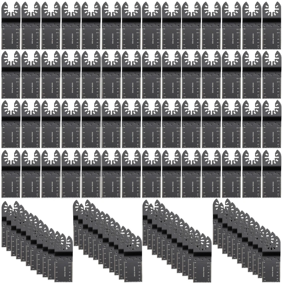 100x Oscillating Multi Tool Saw Blades Set Carbide Metal Wood Cutting Accessorie - Image 3 of 4