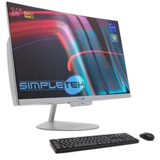 All In One I7 24" Win 7 Ram 16Gb Ssd 2Tb M.2 120Gb 2.5" Pc Computer Fisso Curvo