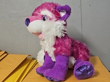 Wild Republic Pink Purple White Fox Stuffed Animal SOFT Plush Glitter Eyes