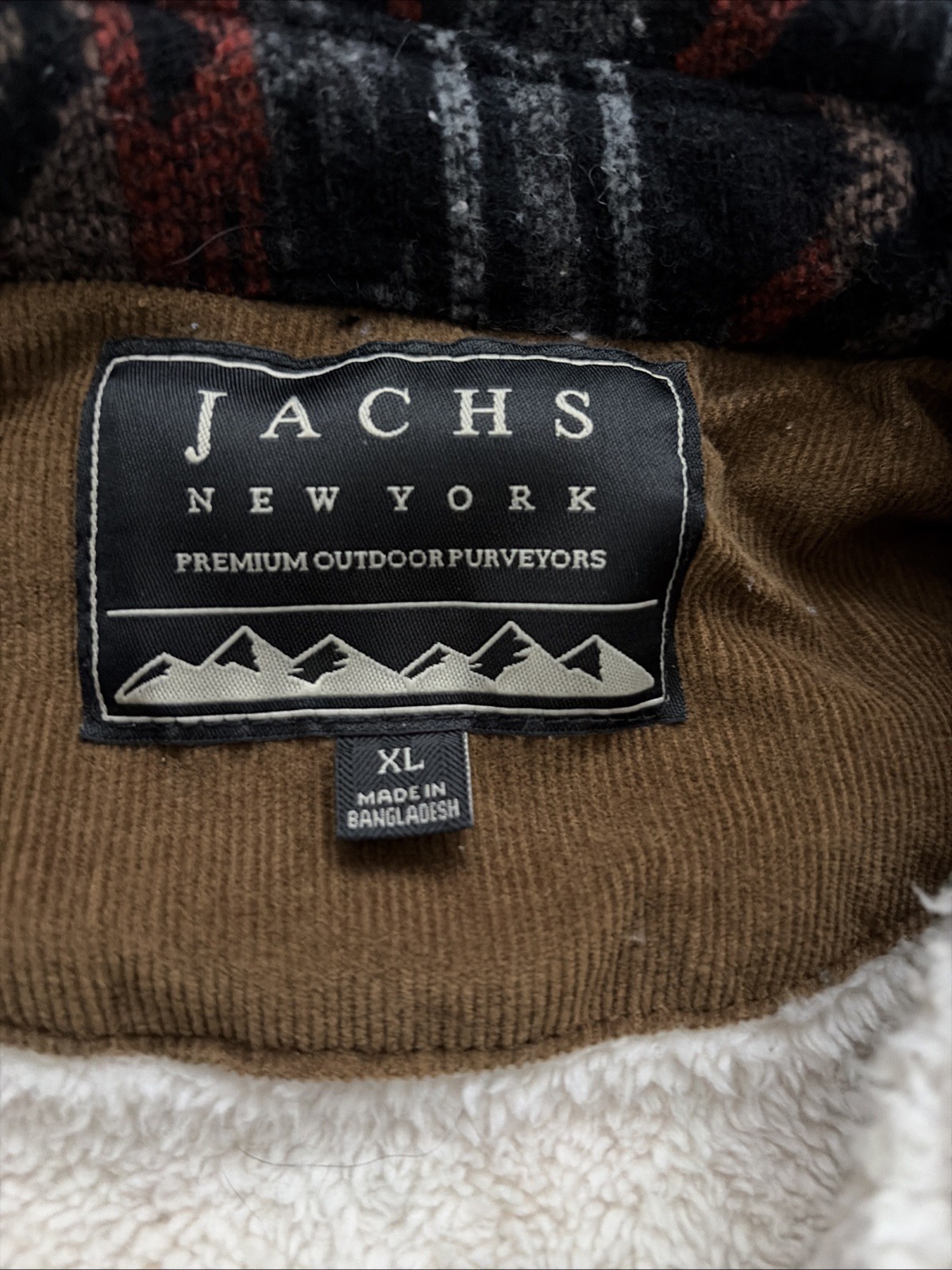 Jachs New York Wool Blend Sherpa Lined Aztec Print Button Up Jacket XL *EUC* image 4