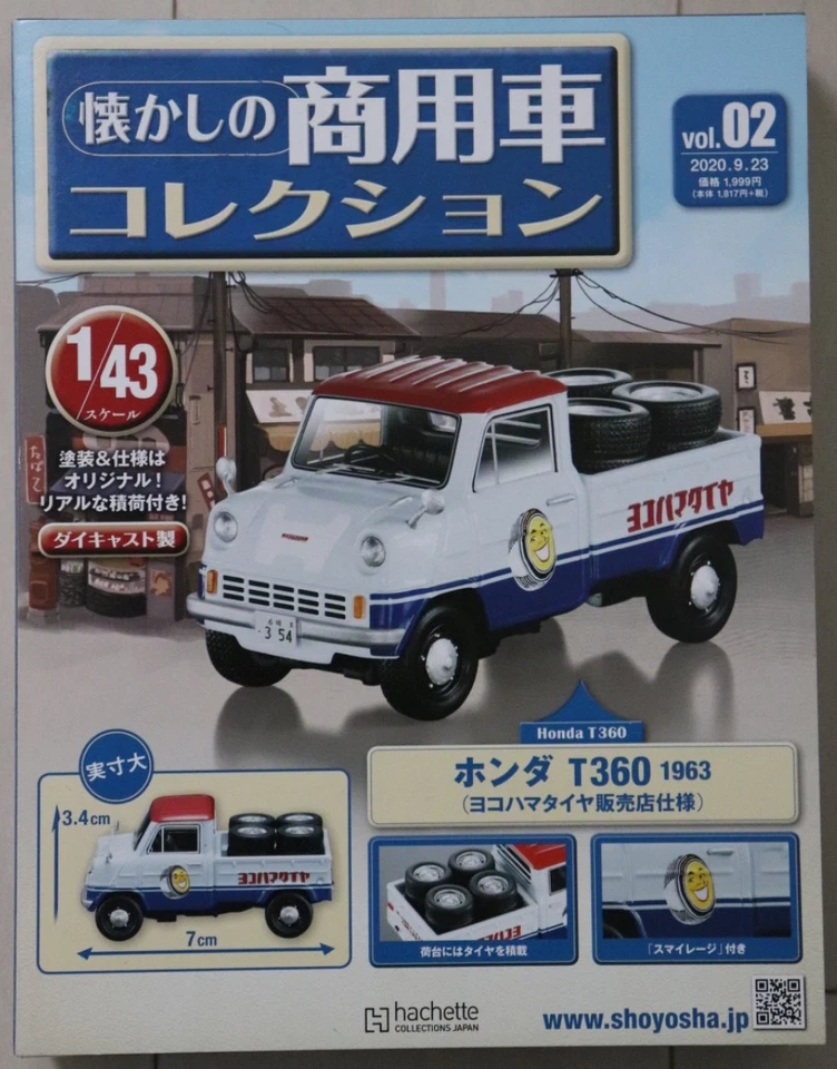 Modelo de coche HONDA T360 con neumáticos clásicos YOKOHAMA para colorear concesionario Foto 2 de 4