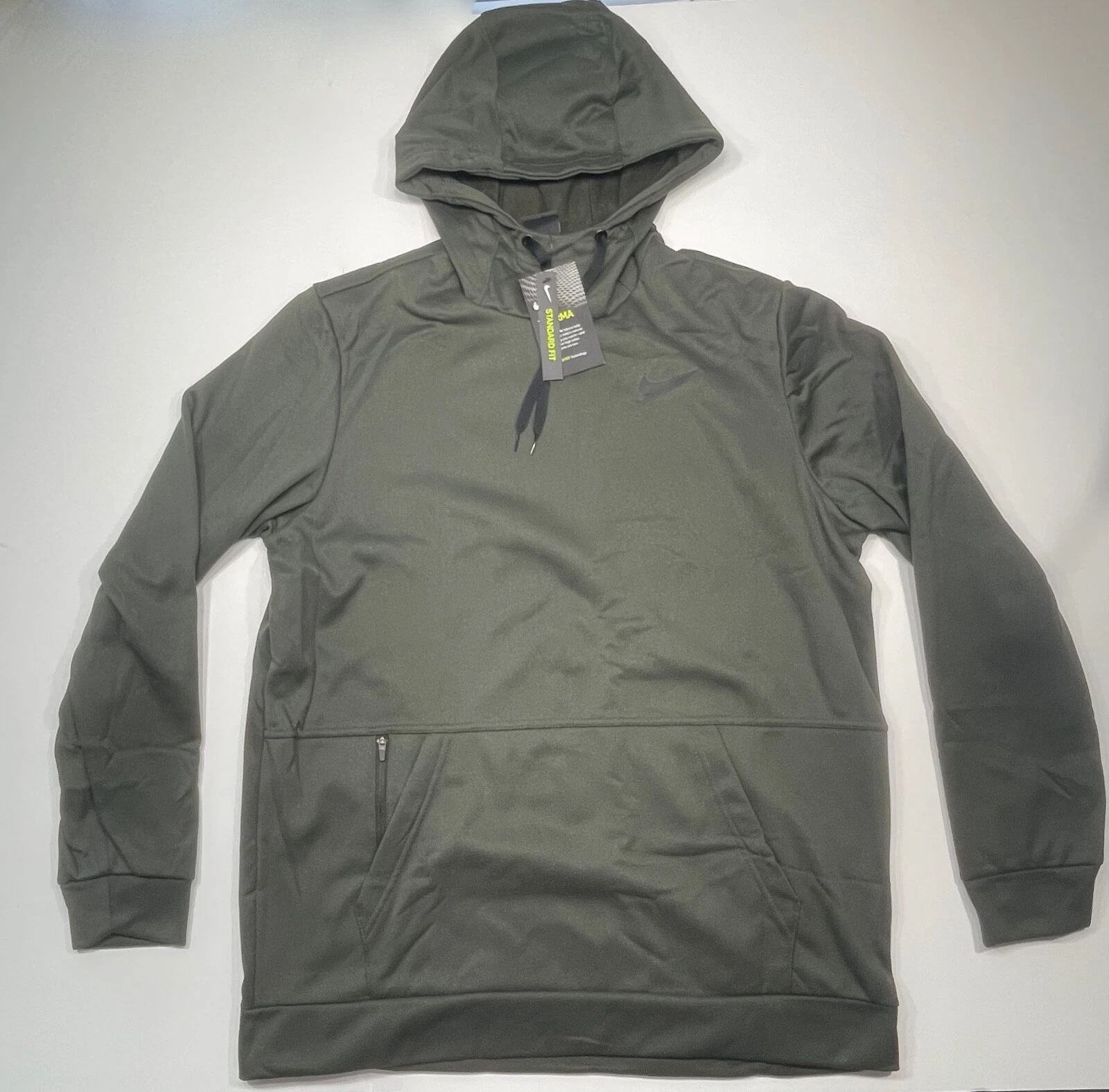 NIKE THERMA MENS HOODIE CU6214-355 Sequoia Green LARGE