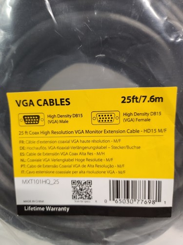 StarTech MXT101HQ_25 Coax High Resolution VGA Monitor Extension Cable 25FT - Picture 2 of 3