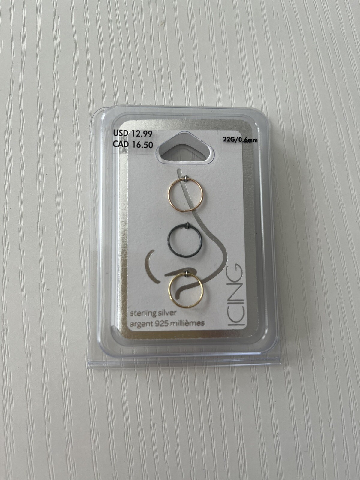 20-Pack Thin Silver Hoop Nose Rings - 22G (0.6mm) For Cartilage & Septum