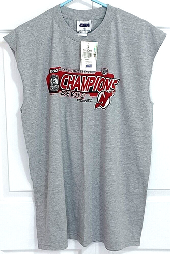 NEW JERSEY DEVILS 2000 Conference Champions Cup Crazy XL Sleeveless Shirt w/Tags