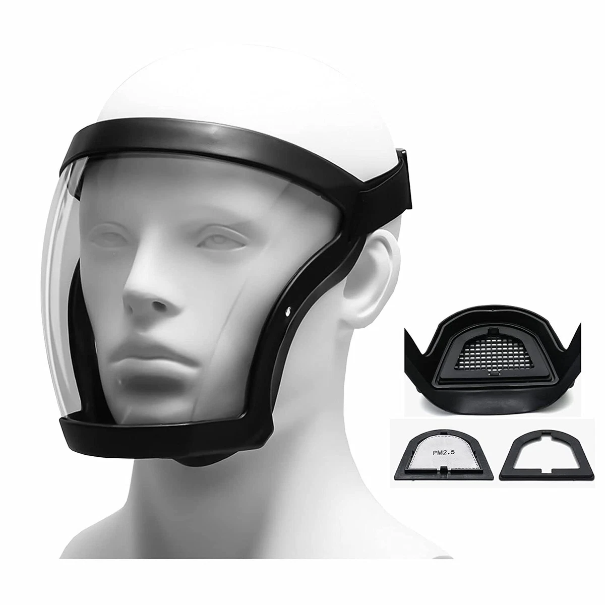 Full Face Super Protective Mask Anti-fog Shield Safety Transparent Head  Cover