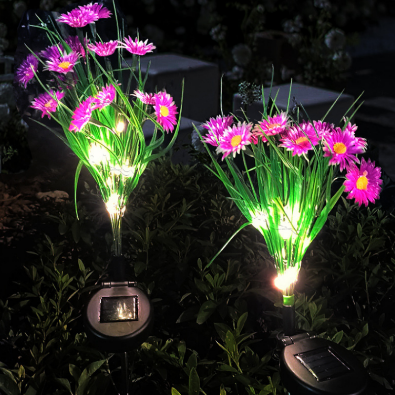 Solar Power Flower Lights LED Outdoor Garden Landscape Yard Stake Lamp
