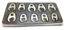 New Snap-on 38 Drive 10 Thru 19 Mm 6pt Flare Nut Crowfoot Set 210fhrma Unused