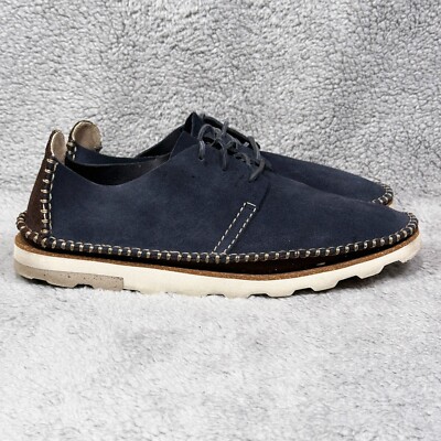Clarks Dakin Walk Mens Size 12 Sneakers Shoes Navy Blue Suede Lace Up  26107018