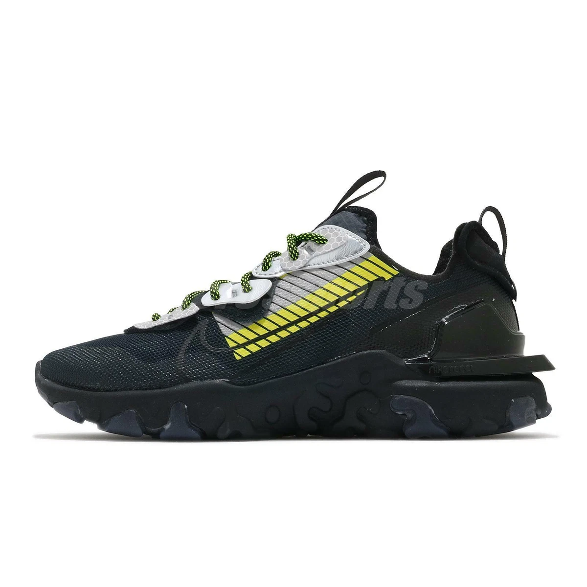 Nike React Vision PRM 3M D/MS/X Black Yellow Reflect Silver Men