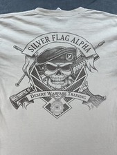 SILVER FLAG ALPHA Small Beige Shirt Desert Warfare Training Center Military 