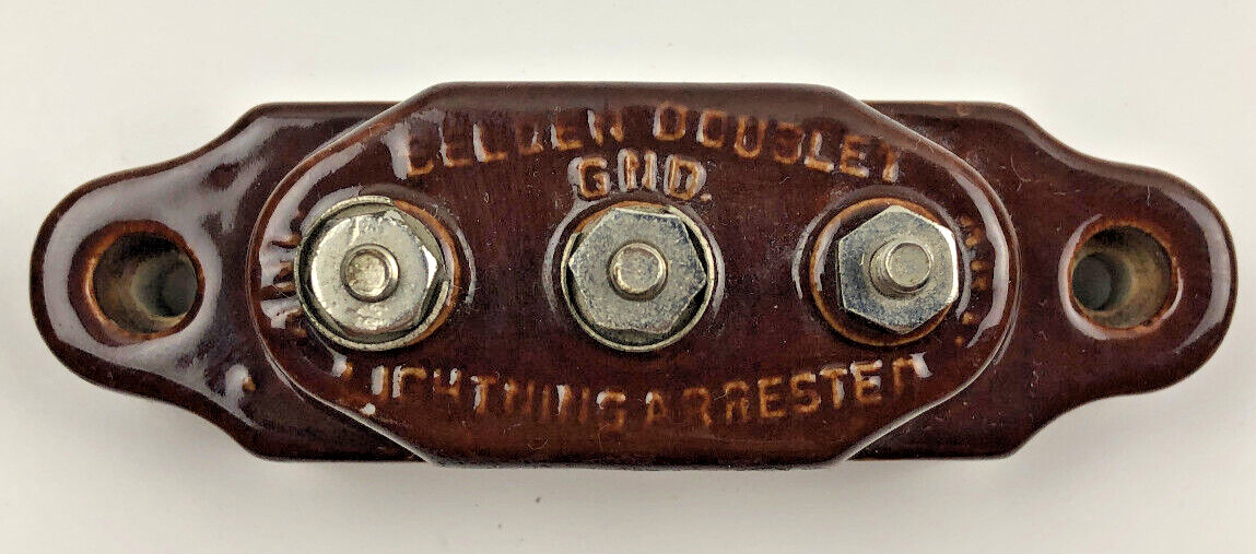 Vintage Belden Doublet Radio Antenna Lightning Protector Arrester Porcelain