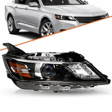 For 2014-2020 Chevy Impala Black Halogen Headlight Assembly Right Passenger Side