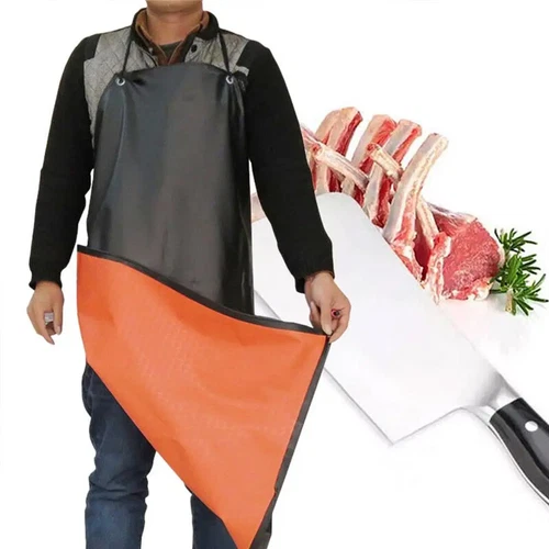 Professional Brown Leather Apron BBQ, Butcher Apron Blacksmith Apron Workwear - Picture 12 of 13