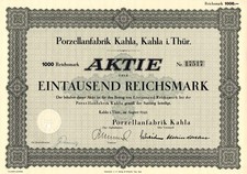 Porzellanfabrik Kahla AG Thüringen 1941 - Ak...