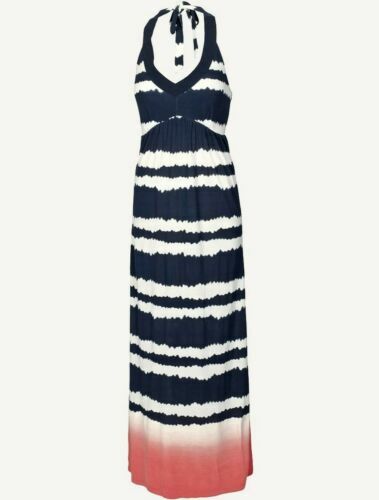 REISS AMELIA STRIPED WHITE POLKA DOT HALTER MAXI DRESS in NAVY BLUE | eBay UK REISS AMELIA STRIPED WHITE POLKA DOT HALTER MAXI DRESS in NAVY BLUE | eBay UK