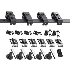 52in Bifold Sliding Door Track,Sliding barn door hardware kit,Black,Brand New