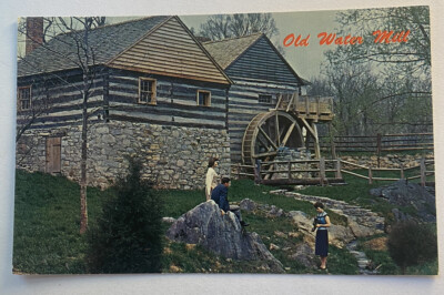 #ad Vintage Postcard Steeles Tavern Old Water Mill View Cyrus McCormick Virginia $1.58