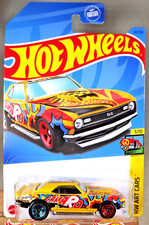 2023 Hot Wheels #63 HW Art Cars 5/10 '68 COPO CAMARO Yellow w/Blue-Red 5 Spokes