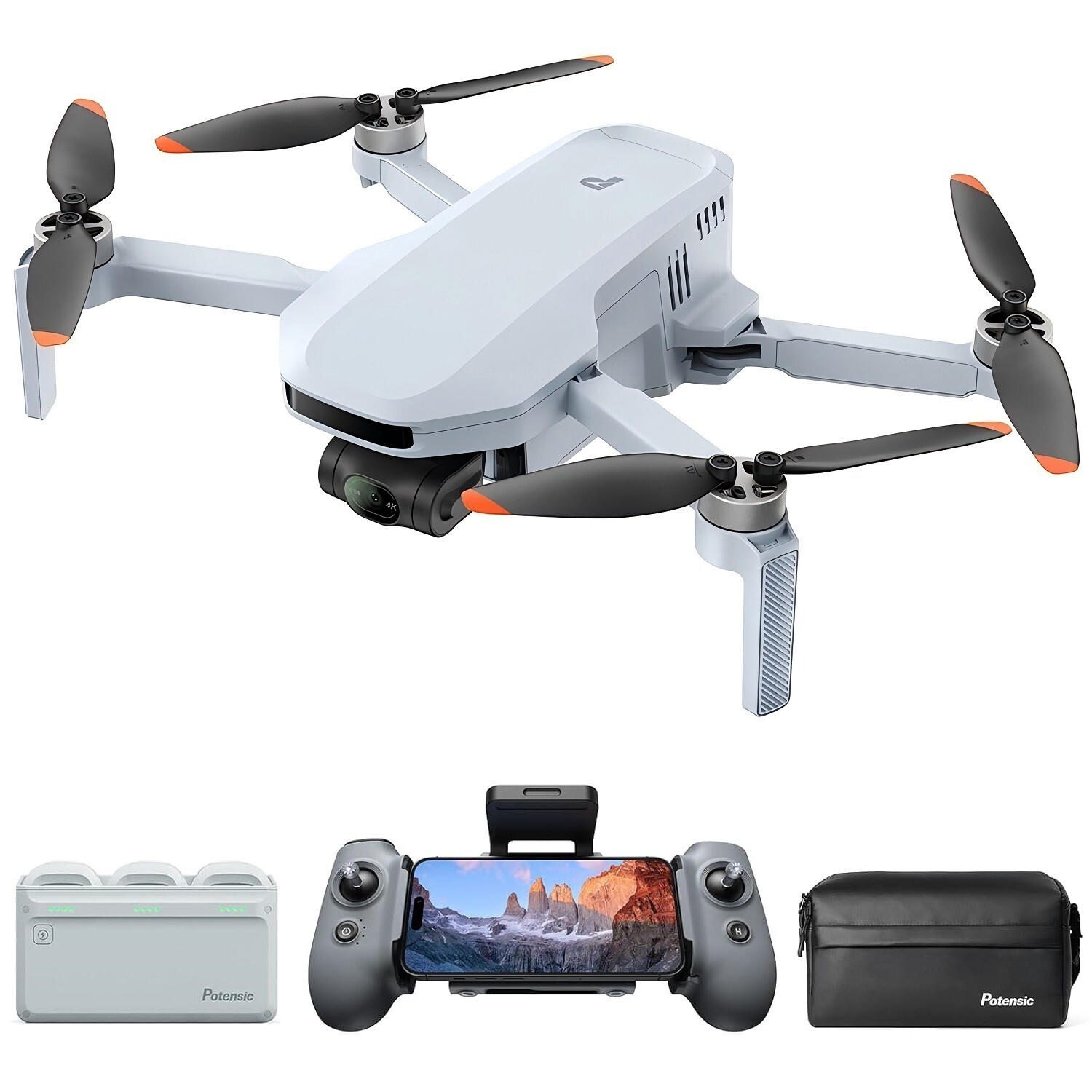 Potensic ATOM 2 Drone 4K Camera 3-Axis Gimbal Under 249g Foldable Fly More Combo