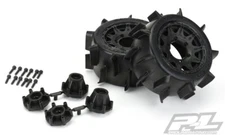 NEW Pro-Line Sand Paw LP 2.8" Sand Blk Tires/Wheels (2) Rustler 2wd & 4wd