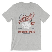 Worlds Greatest Chef T-Shirt. Cook 100 Cotton Premium Tee NEW