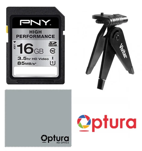 16GB SD HIGH SPEED CARD+ PADDED CASE + 4" TRIPOD FOR Kodak PIXPRO AZ421 Digital  - Image 3 of 4