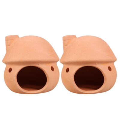 2pcs Habitat Poissons Cachette Fish Tank en ligne Maison Grotte De Poisson