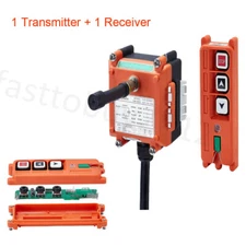 2Key Wireless Radio Lift Hoist Crane Remote Control Transmitter&Receiver F21-2S