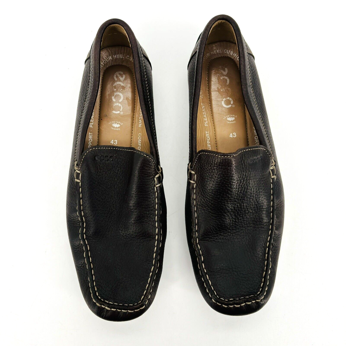 ECCO Brown Moch Tie Driving Loafers Sz. 43 Leather Slip on Shoes 9.5 Mens Amazon.com | ECCO Men main image 3